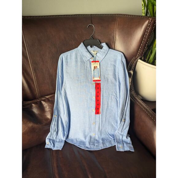 Orvis Blue Long Sleeve Button Up Shirt Womens Size Medium New - Picture 1 of 3